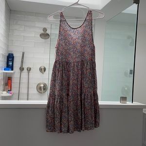 blue floral ae babydoll dress
